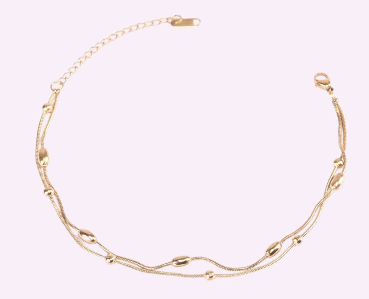 Golden Beads Anklet