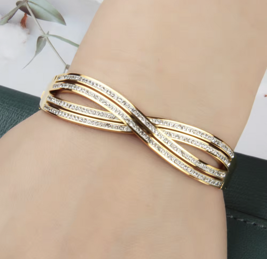 Infinity sparkle cuff
