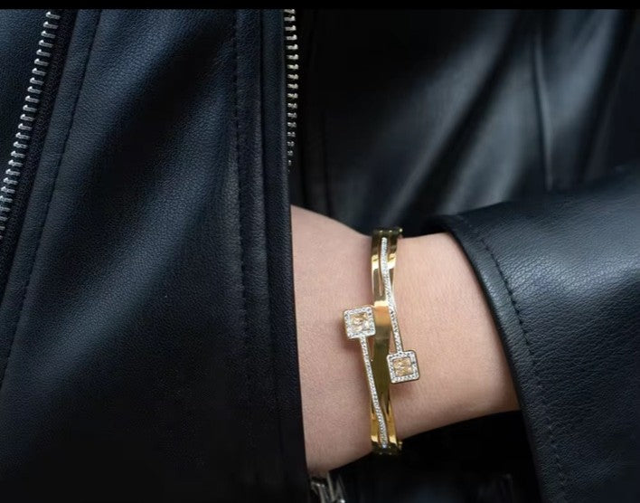 Modern dual Square cuff