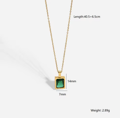 Emerald pendant chain