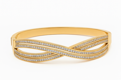 Infinity sparkle cuff