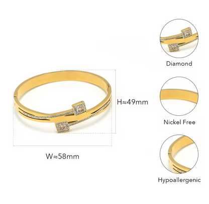 Modern dual Square cuff