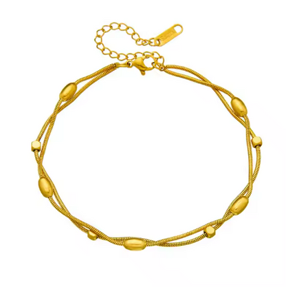 Golden Beads Anklet