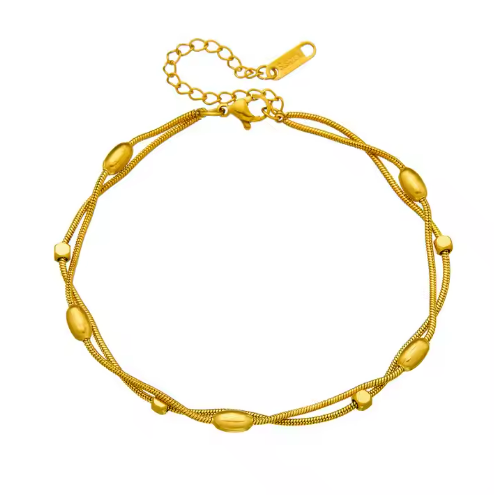 Golden Beads Anklet