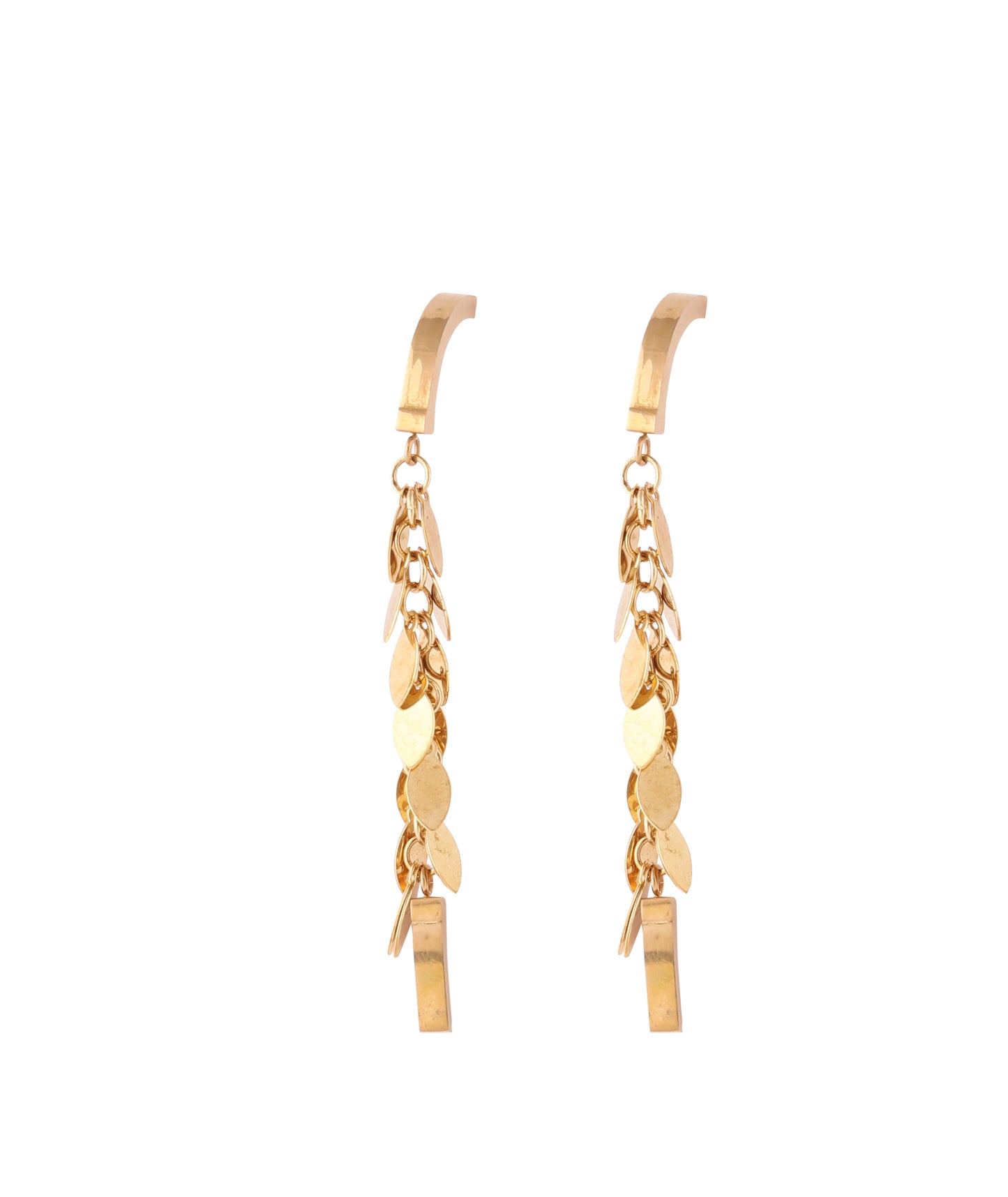 Gold Leaf Cascade Earrings