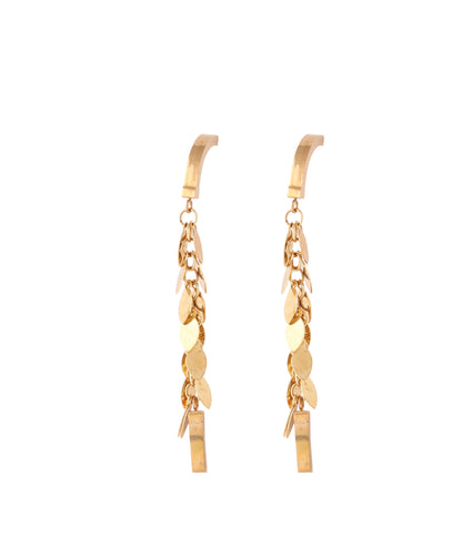 Gold Leaf Cascade Earrings